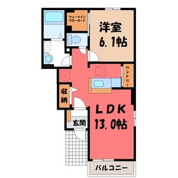 氏家駅 徒歩33分 1階の物件間取画像